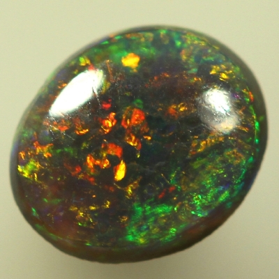 SOLID SEMI BLACK OPAL Pinfire pattern. Sparkling bright fire.